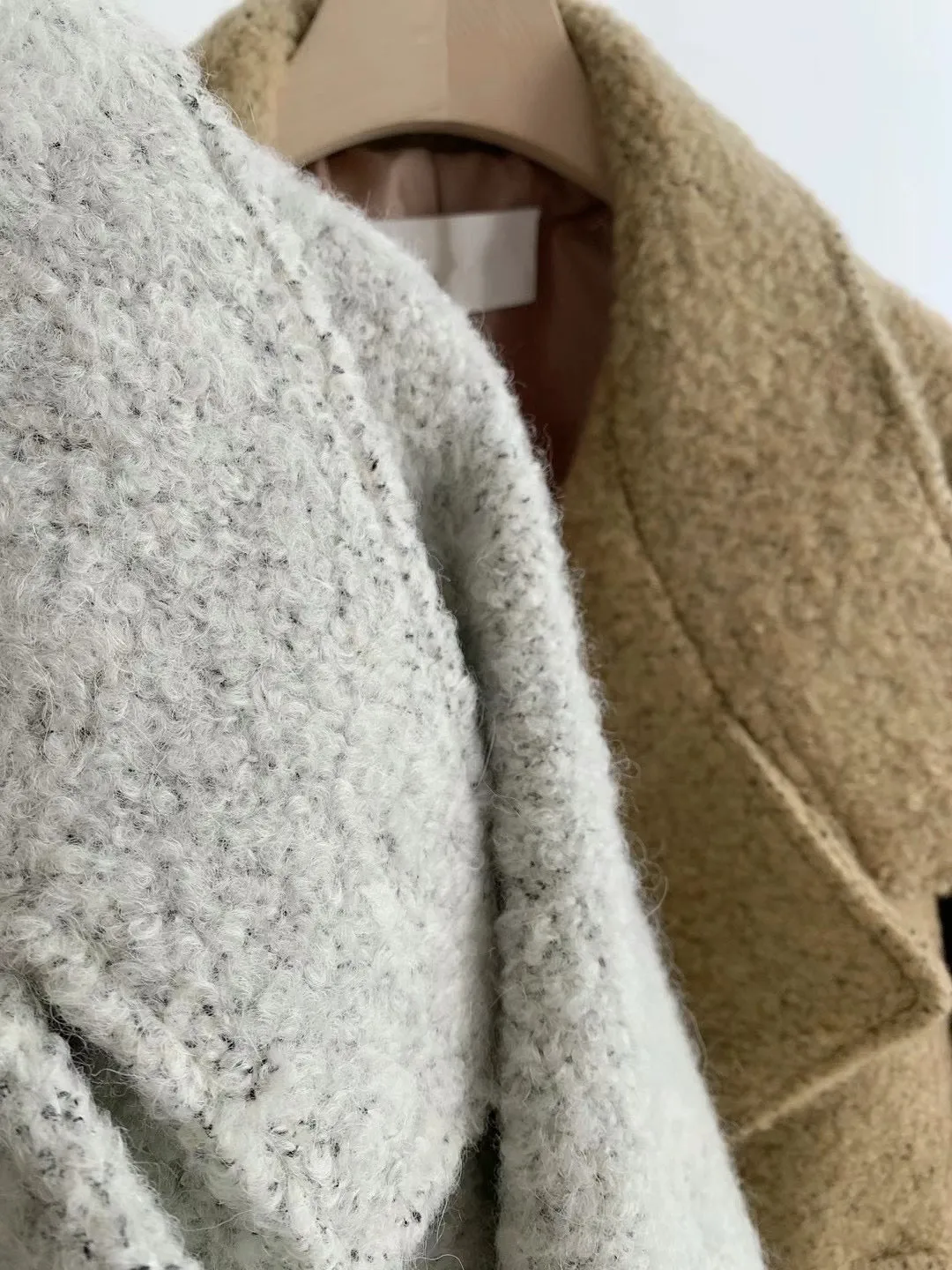 11月PO 高質高級感 ｜ 1124107 Alpaca wool廓型oversized 短版外套