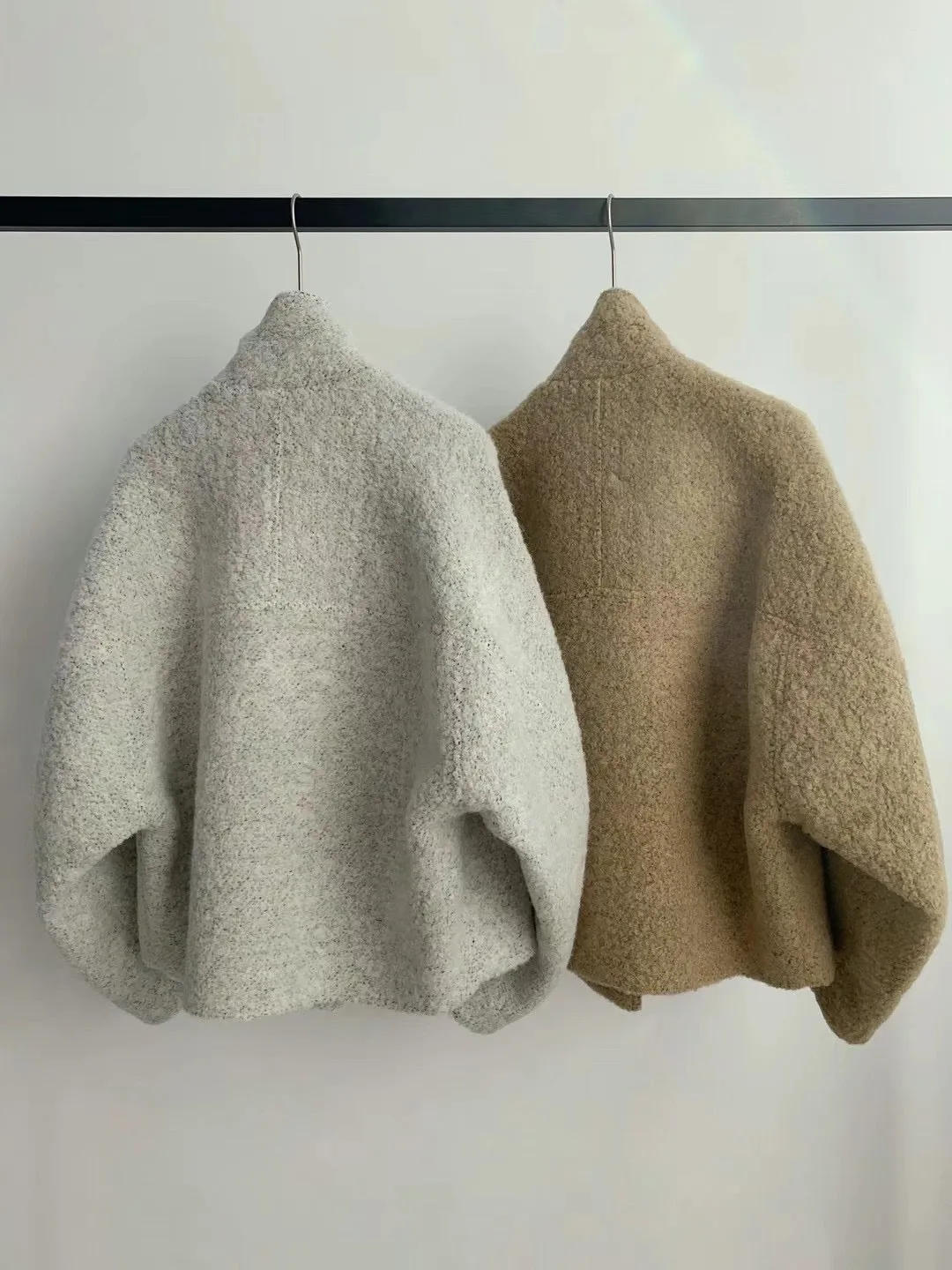 11月PO 高質高級感 ｜ 1124107 Alpaca wool廓型oversized 短版外套