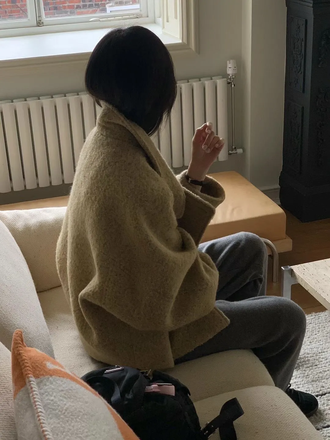 11月PO 高質高級感 ｜ 1124107 Alpaca wool廓型oversized 短版外套