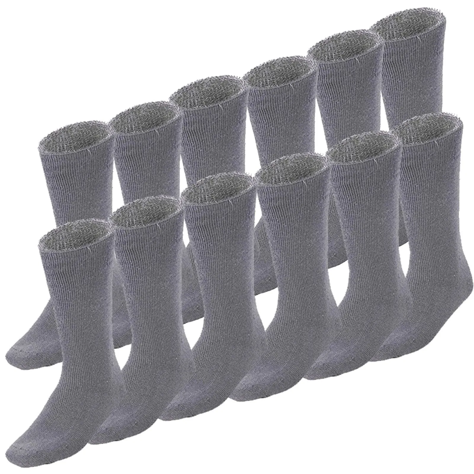 12 Pairs BAMBOO SOCKS Mens Heavy Duty Premium Thick Work Socks Cushion BULK