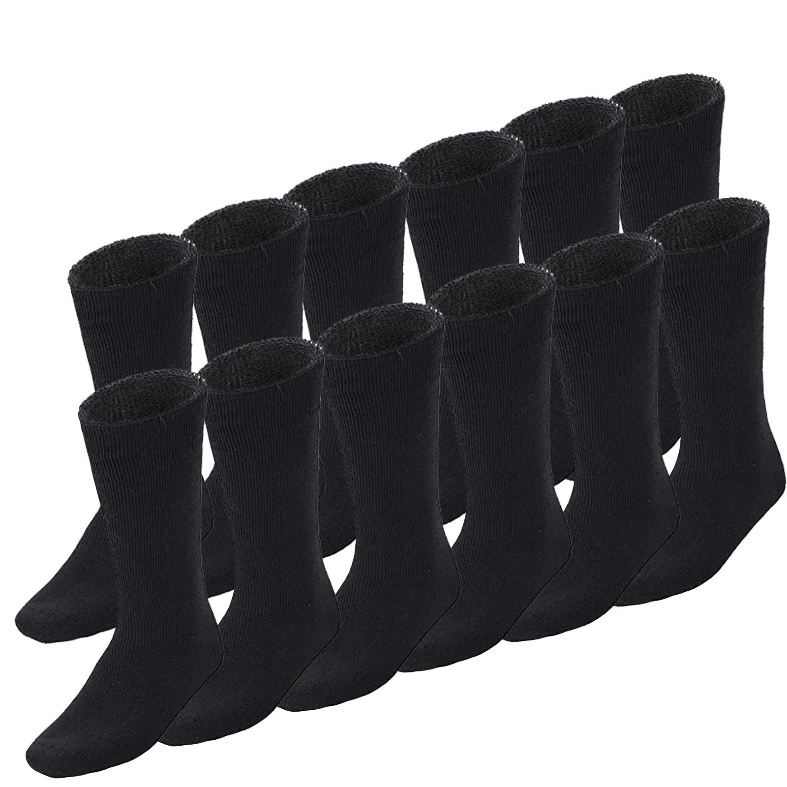 12 Pairs BAMBOO SOCKS Mens Heavy Duty Premium Thick Work Socks Cushion BULK