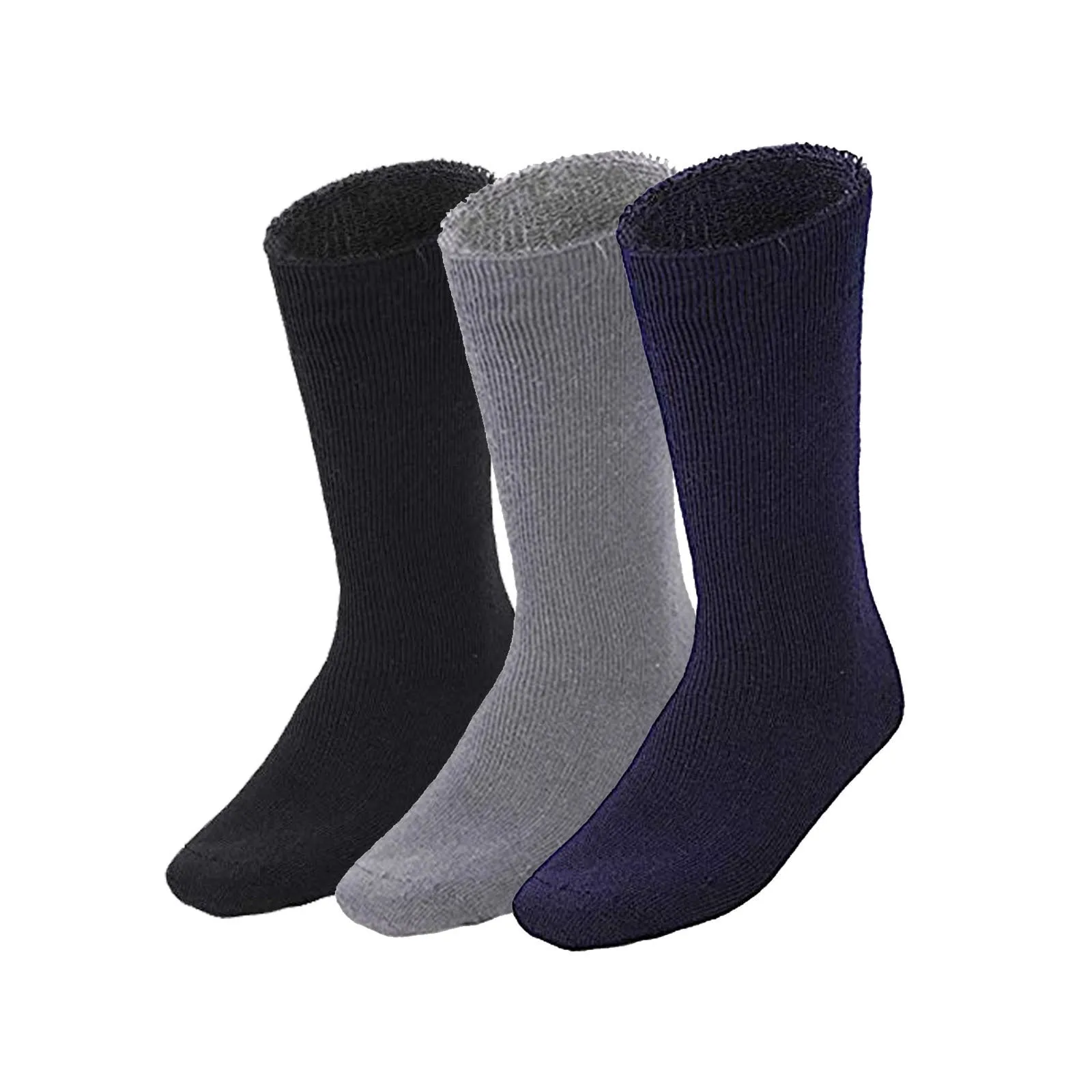 3 Pairs BAMBOO SOCKS Mens Heavy Duty Premium Thick Work Socks Cushion BULK