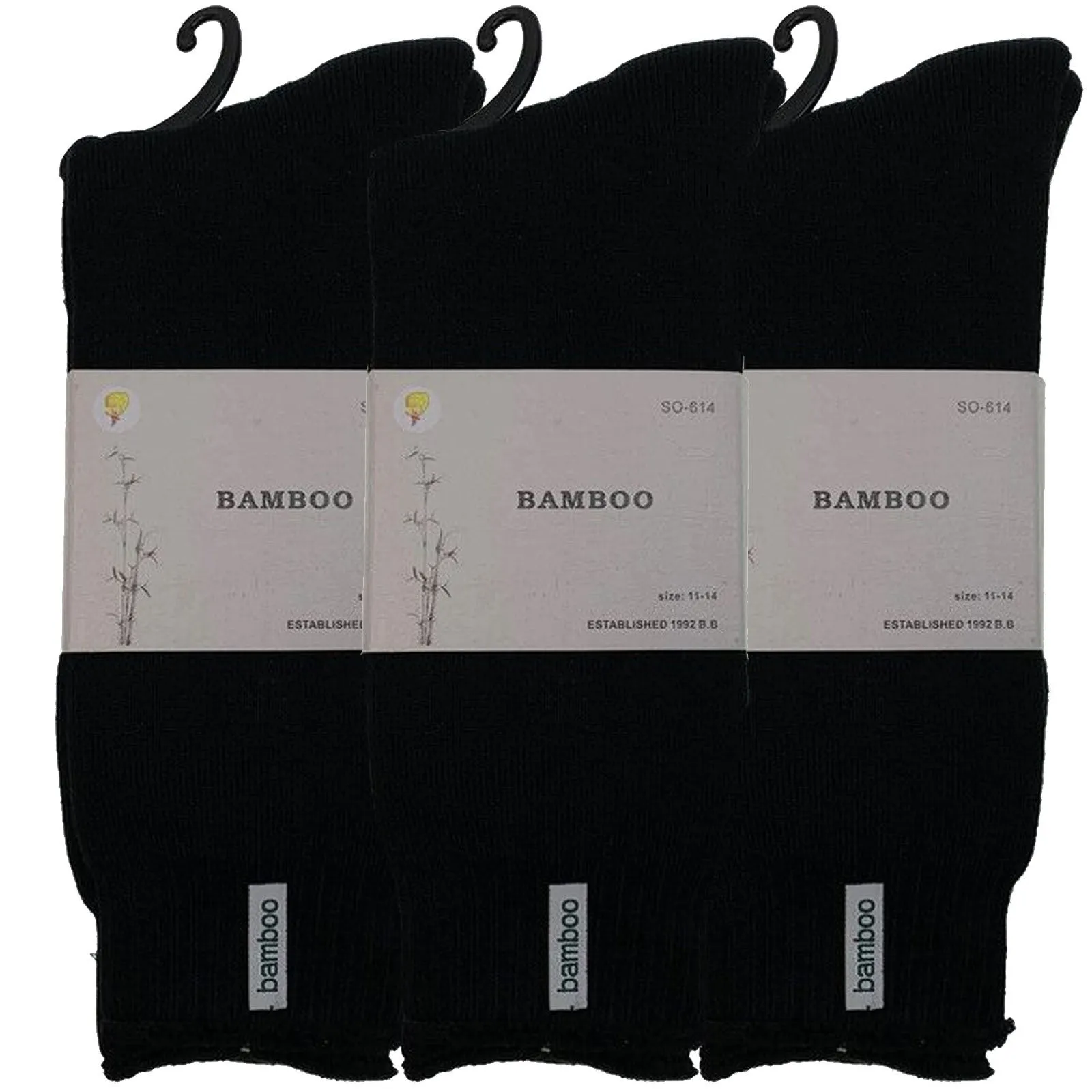 3 Pairs PREMIUM BAMBOO SOCKS Mens Heavy Duty Thick Work Socks BULK Cushion