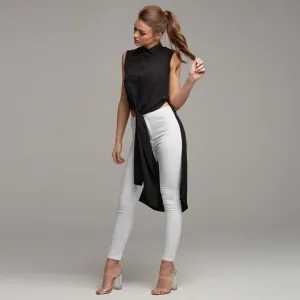 AMELIE BLACK LONGLING TUNIC - CT021