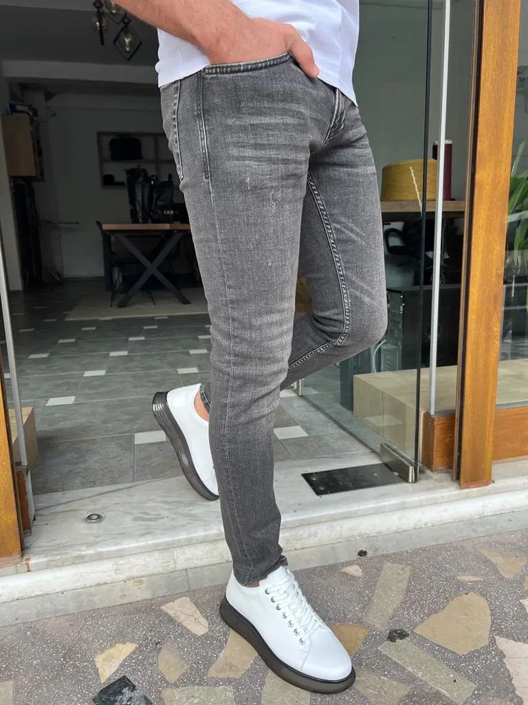 Black Slim Fit Jeans for Men by GentWith.com | Free Worldwide Shipping