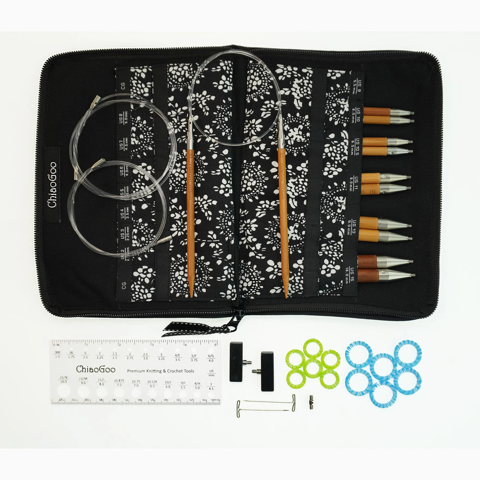 ChiaoGoo  SPIN™ Bamboo Interchangeable Complete Set 5" (10 cm) Tips
