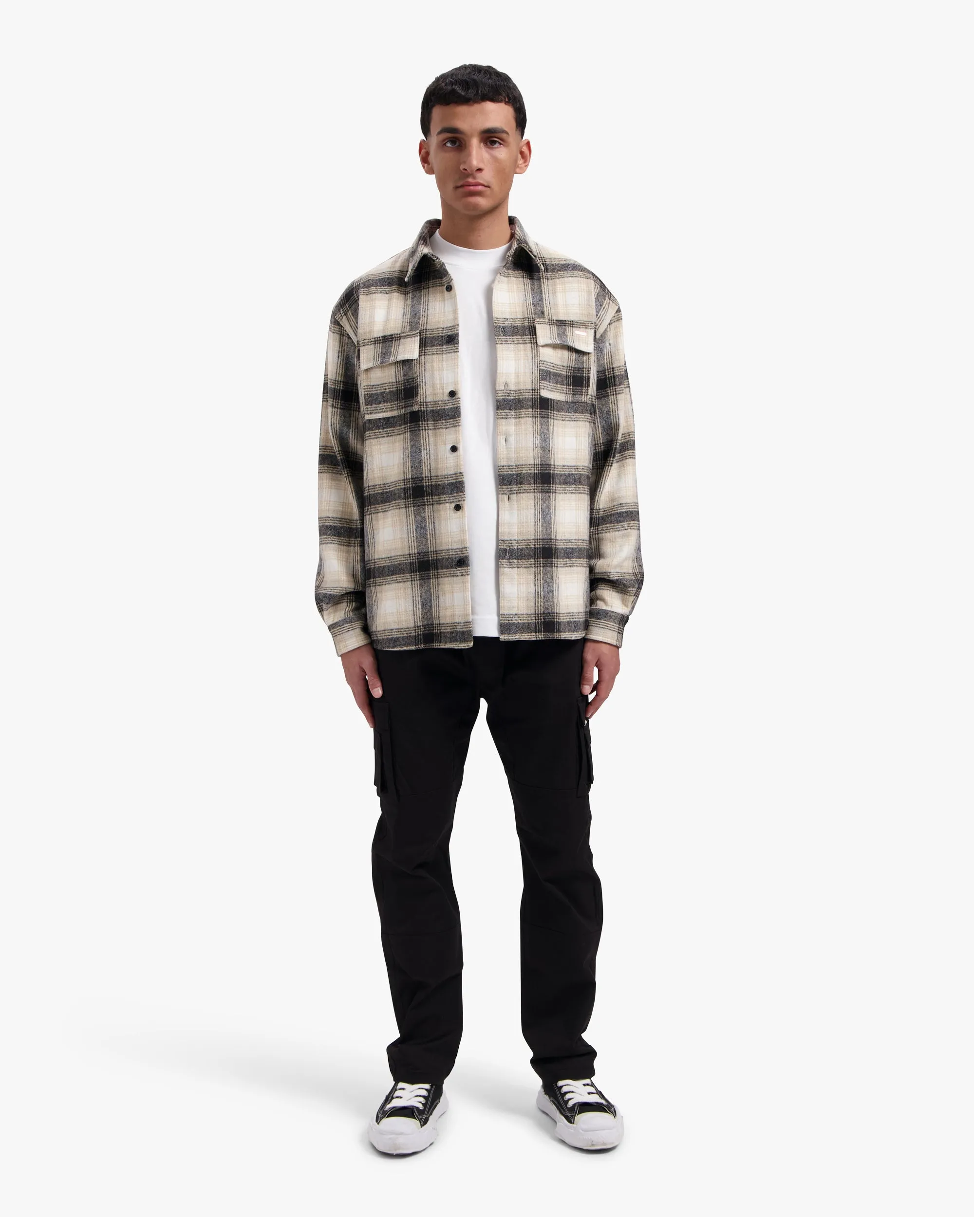 Croyez Midweight Flannel Overshirt | Light Brown