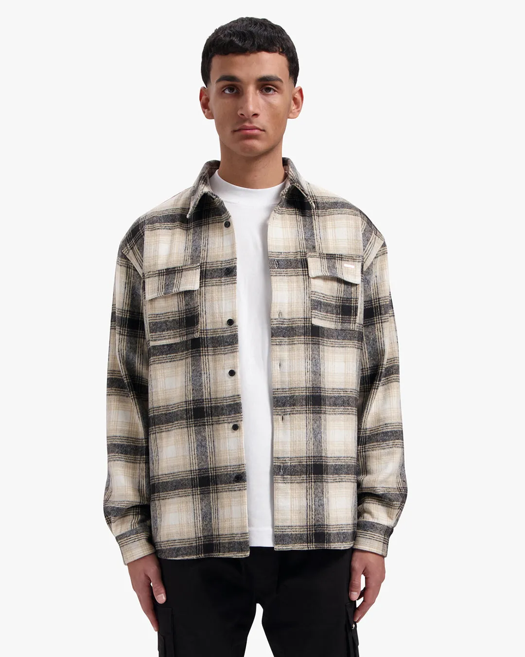 Croyez Midweight Flannel Overshirt | Light Brown