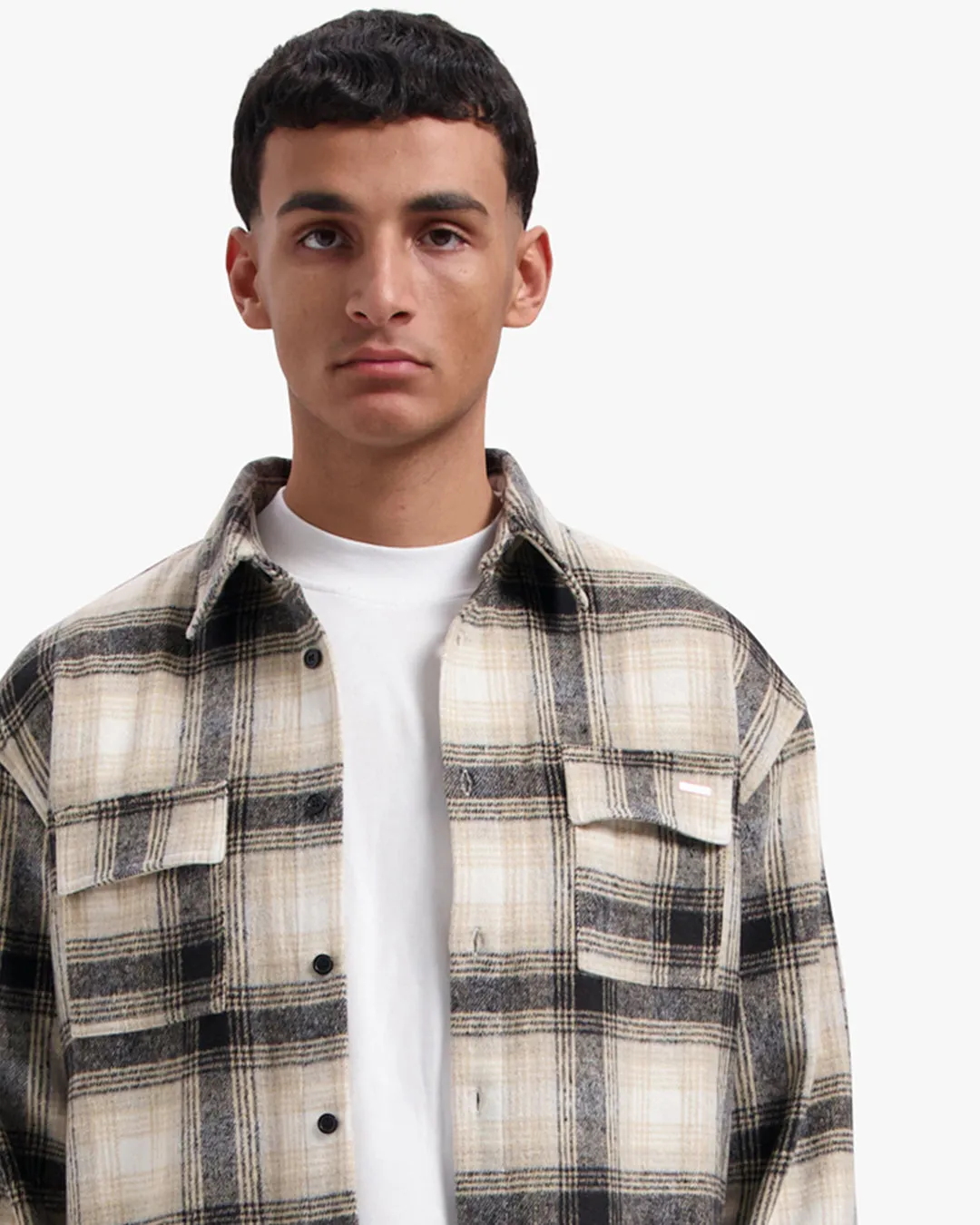 Croyez Midweight Flannel Overshirt | Light Brown
