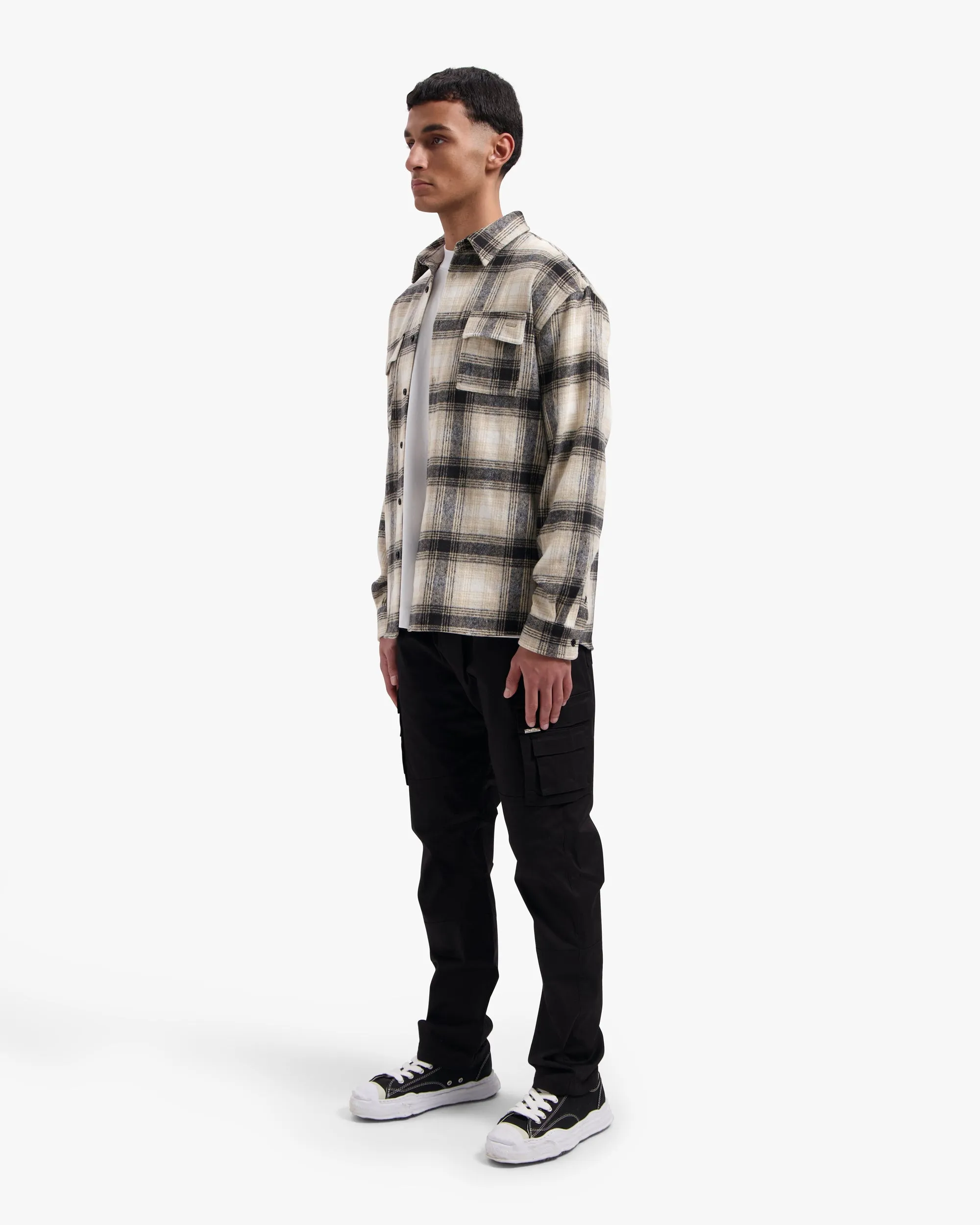 Croyez Midweight Flannel Overshirt | Light Brown