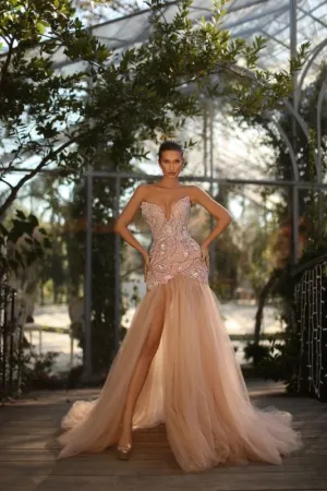 Emmy Elegant Off-Shoulder Golden