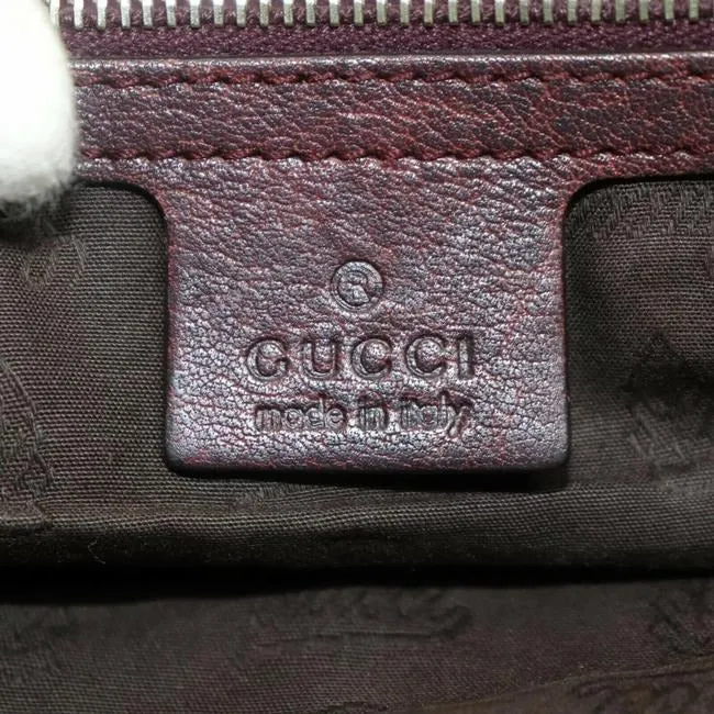 Gucci Bar Shoulder Bag Print Canvasleather With Bamboo Chrome Accents Brown Guccissima Canvas And Le