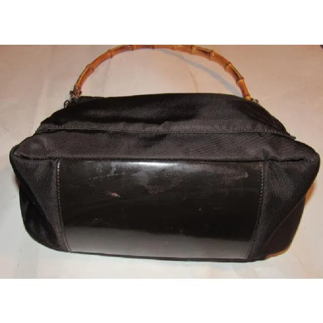Gucci Vintage Pursesdesigner Purses Brown Canvas And Leather With A Bamboo Handle Accents Satchel