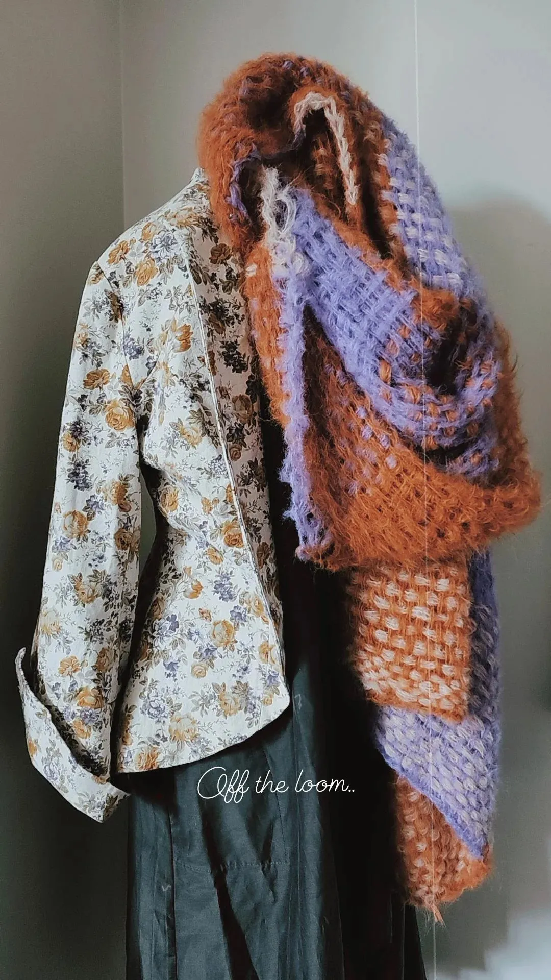 Hand loom Alpaca wrap - greys