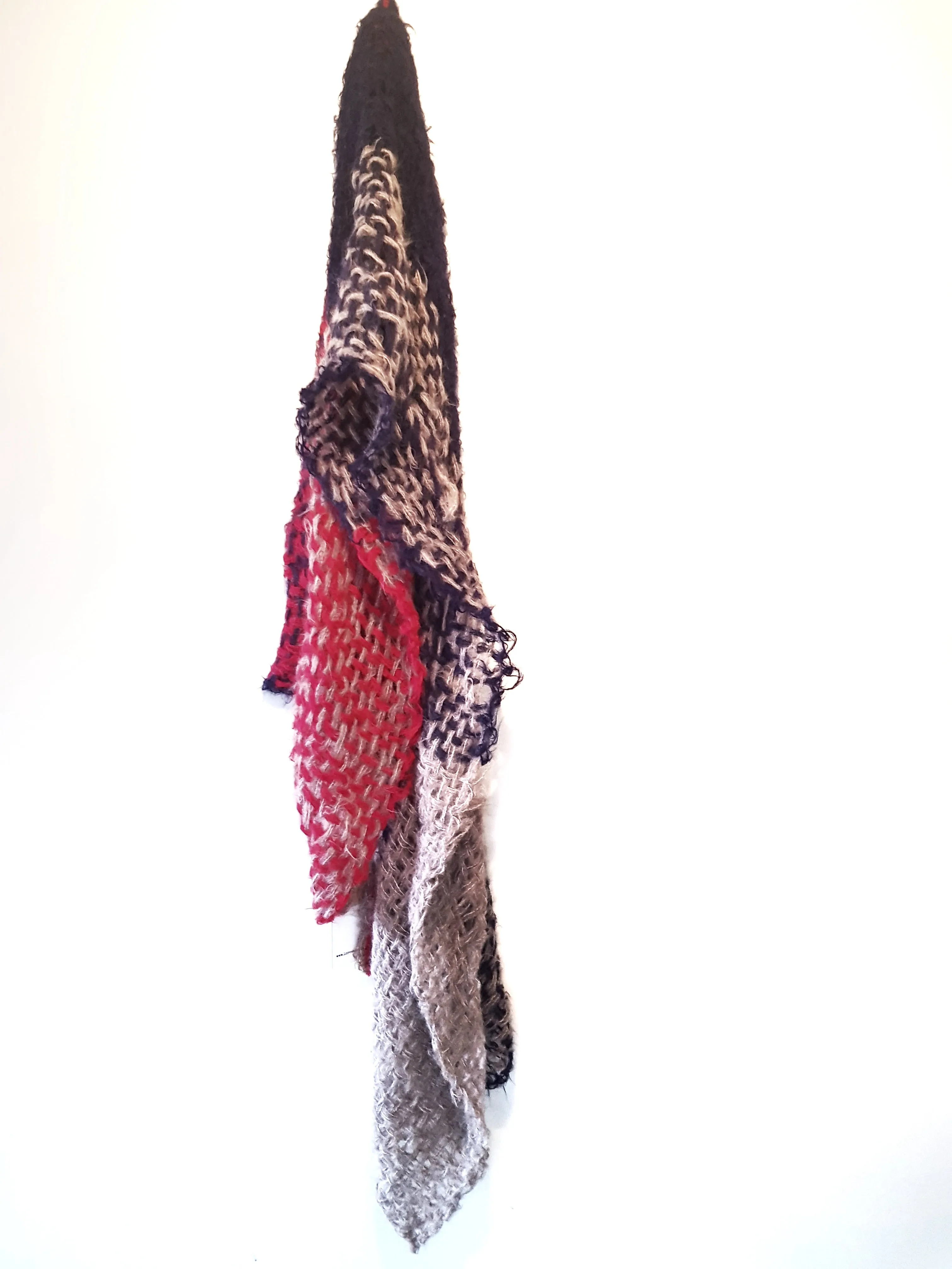 Hand loom Alpaca wrap - Pinks
