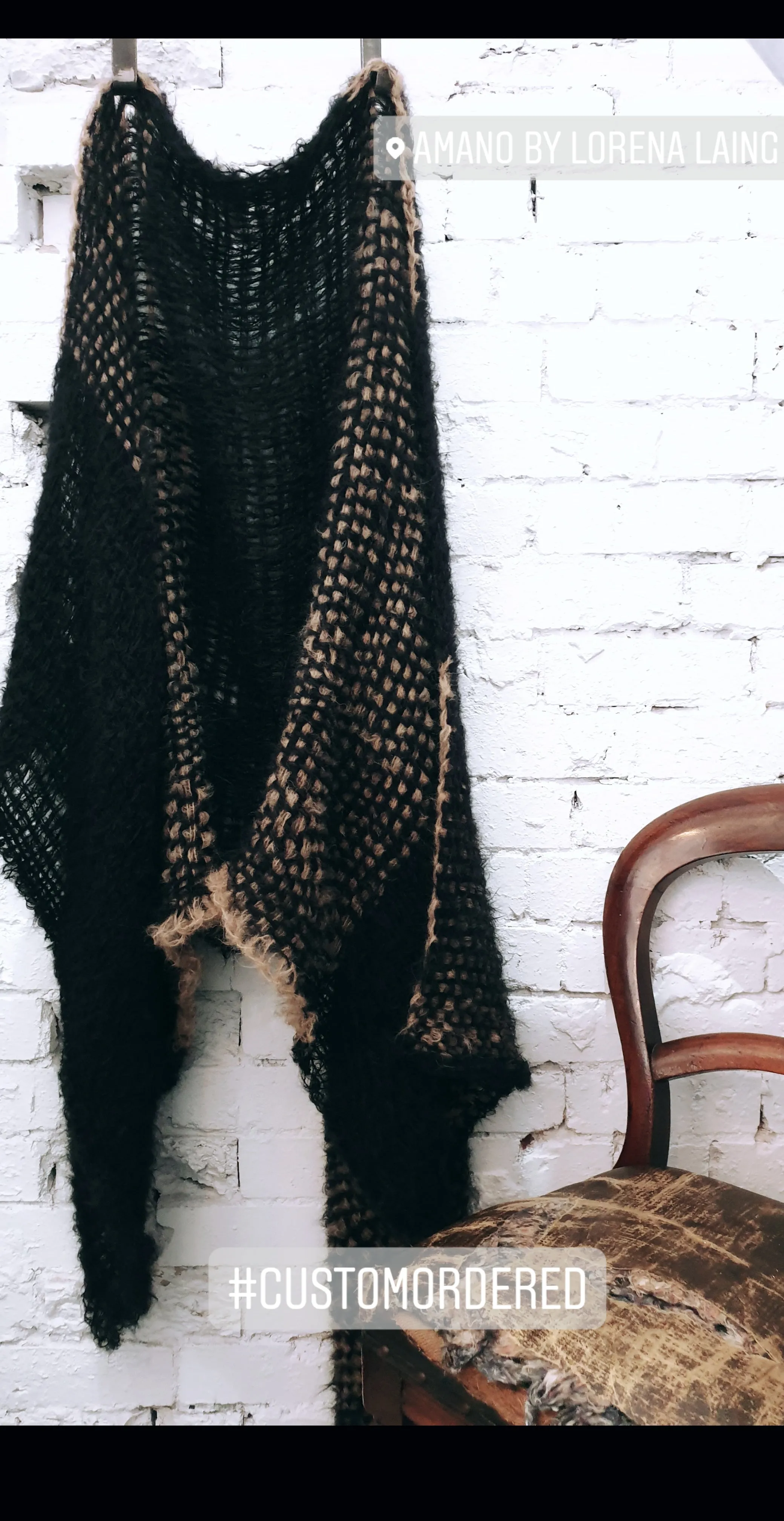 Hand loom Alpaca wrap - Pinks