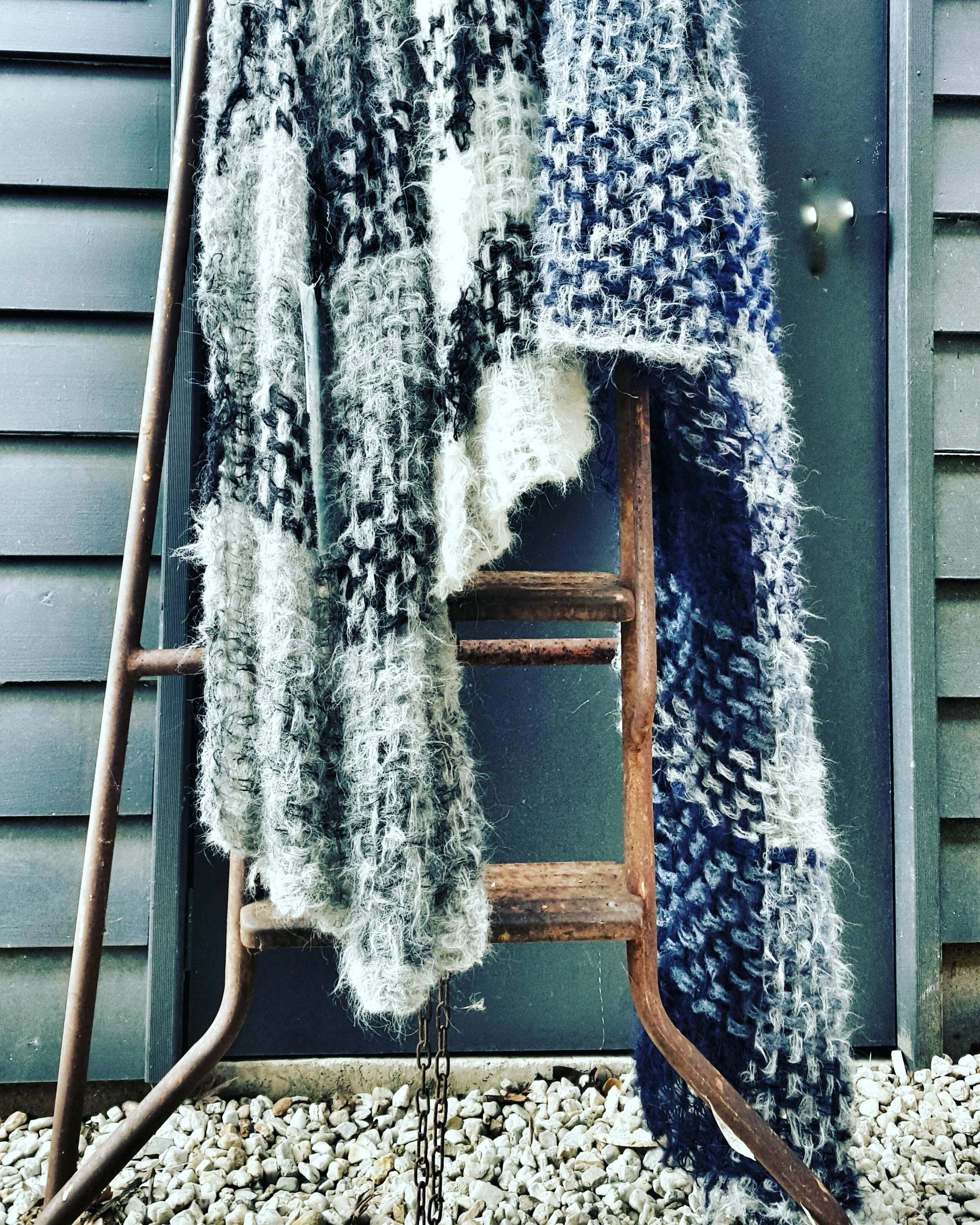 Hand loom Alpaca wrap - Pinks
