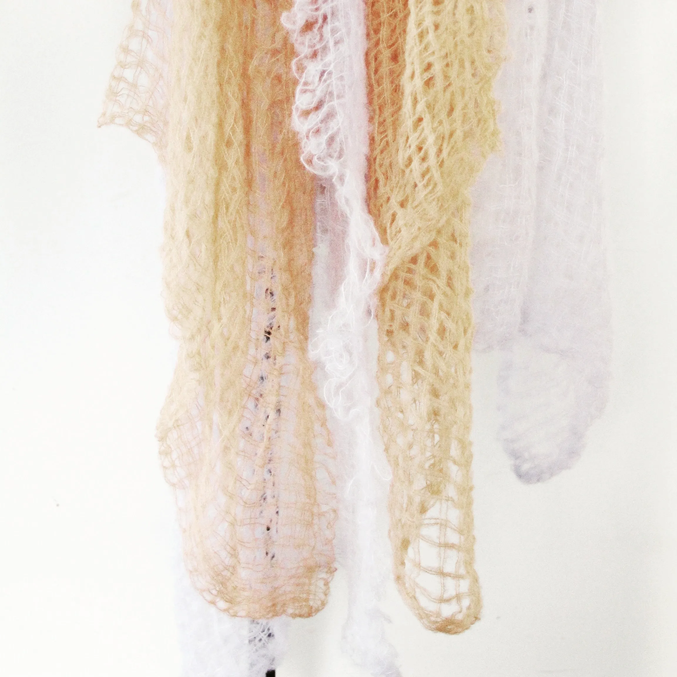 Hand loom Alpaca wrap - Pinks