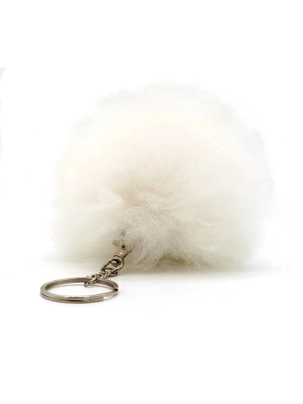 Inkari Alpaca-off white Fluffball-Keychain-Bag Charm
