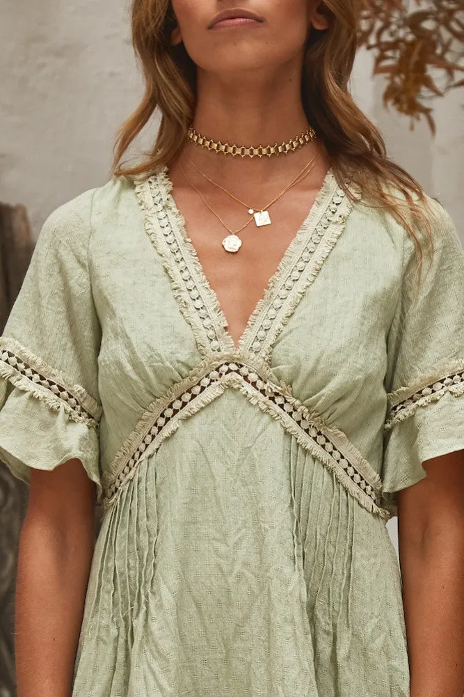 Lightning Bolt Dress Olive