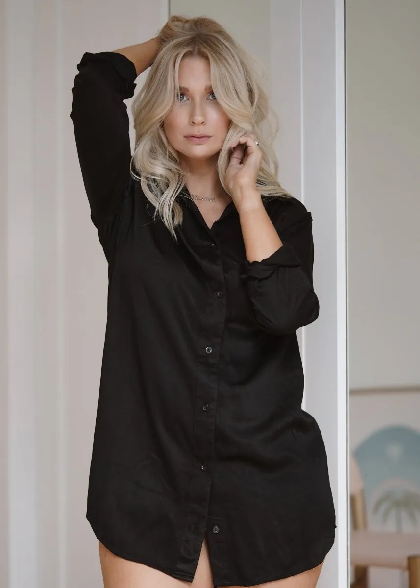 Long Bamboo Shirt - Black