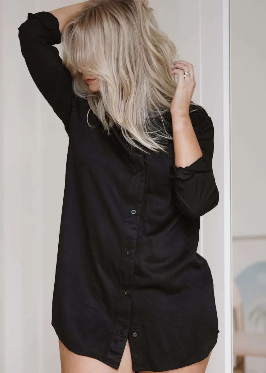 Long Bamboo Shirt - Black