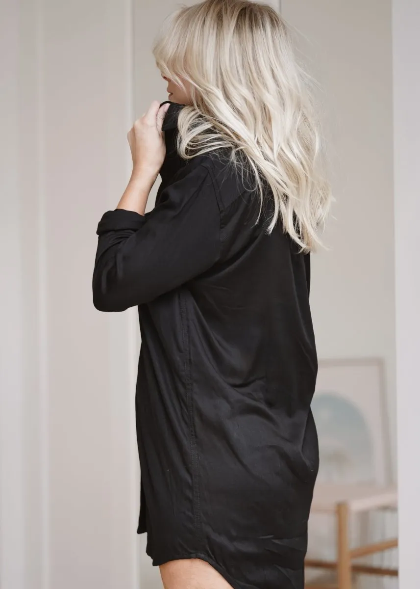 Long Bamboo Shirt - Black