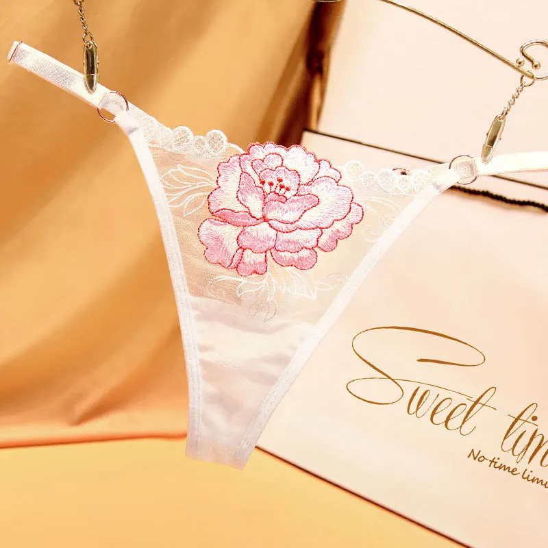 Passion Flower Elegance Semi-Sheer Thong Panty