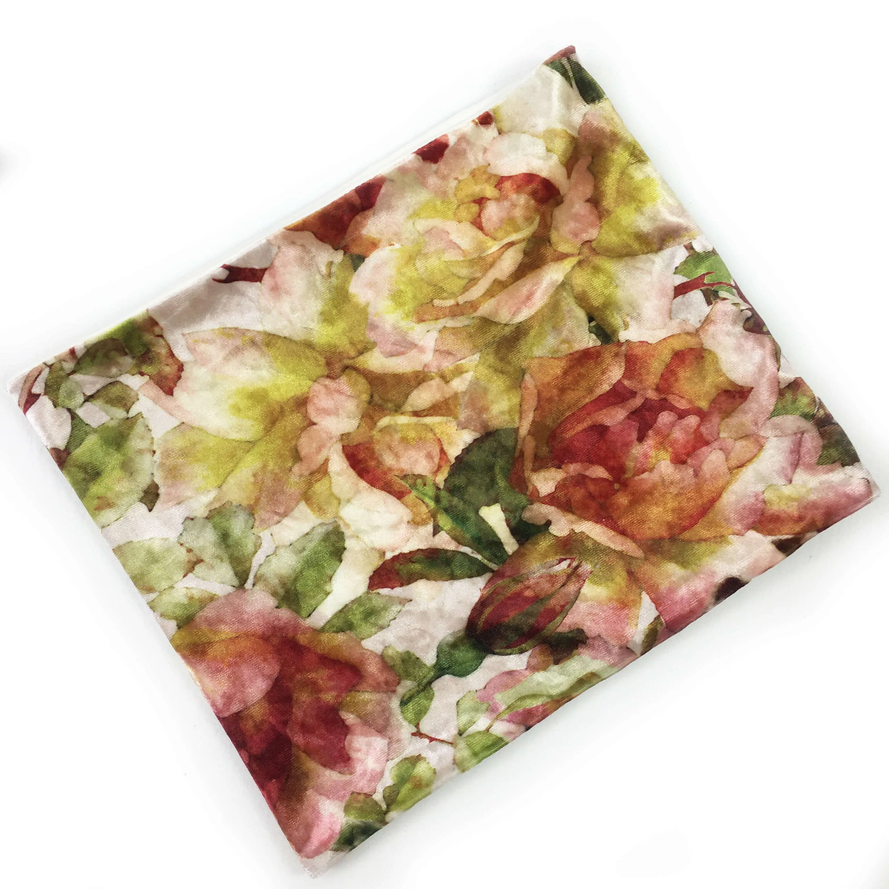 Rustic Rose, Versatile Scarf, Headband, HatBand, Neck Warmer, Ladies Scarf, Velour Scarf, Designer Gaiter, Handpainted and printed