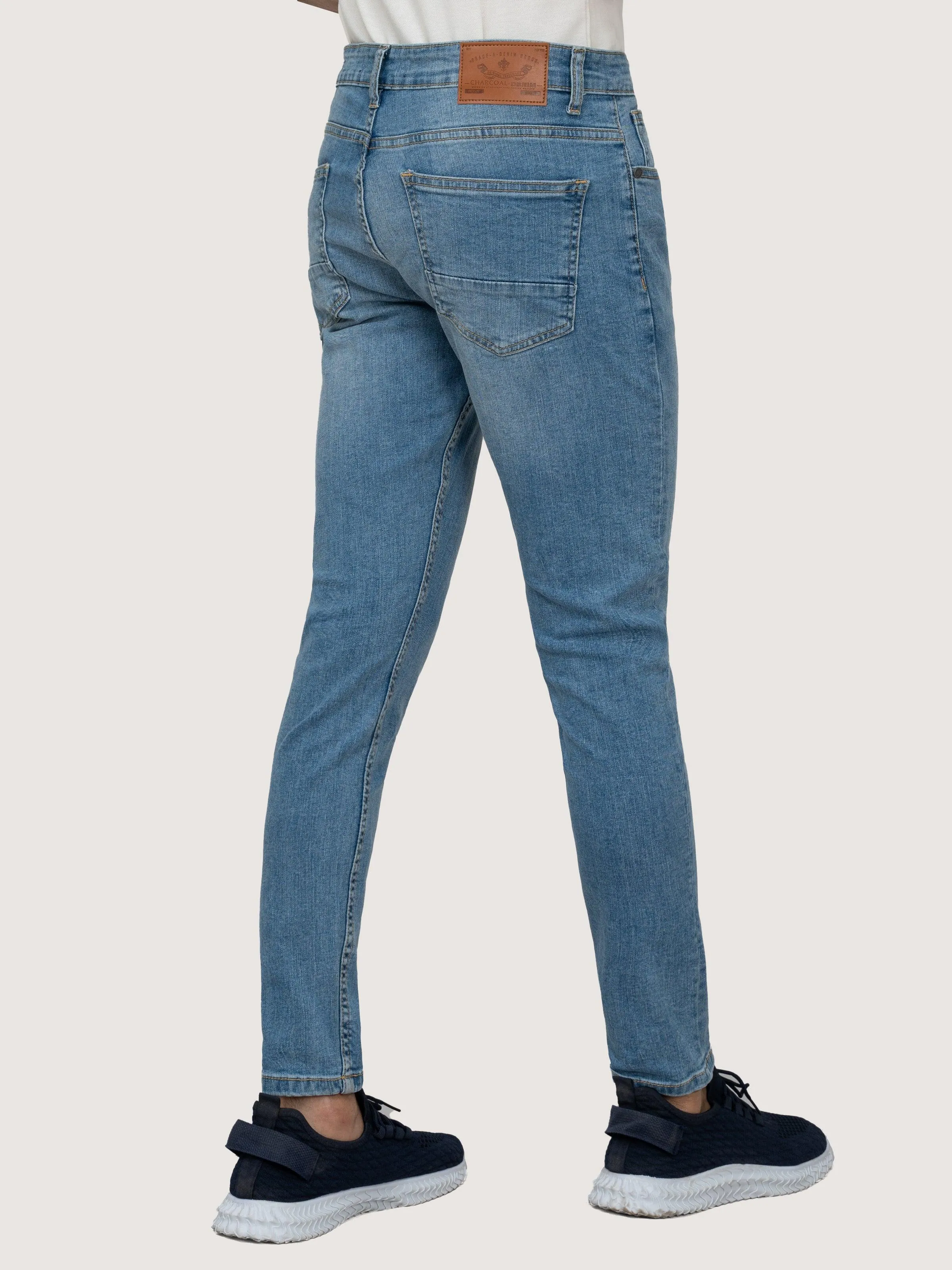 SKINNY LEG DENIM JEANS LIGHT BLUE