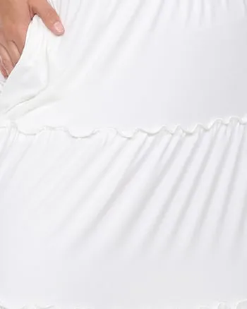 Tiered Maxi Skirt | White
