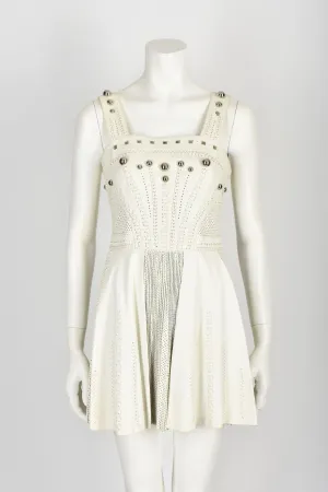 VERSACE Runway 2012 Leather Stud Dress S